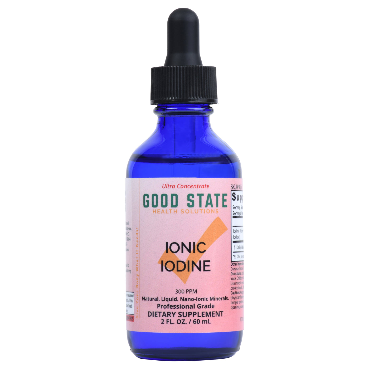 Ultra Concentrate Liquid Ionic Iodine Supplement | 2 oz. Glass bottle | 150 mcg per serving | 118 servings