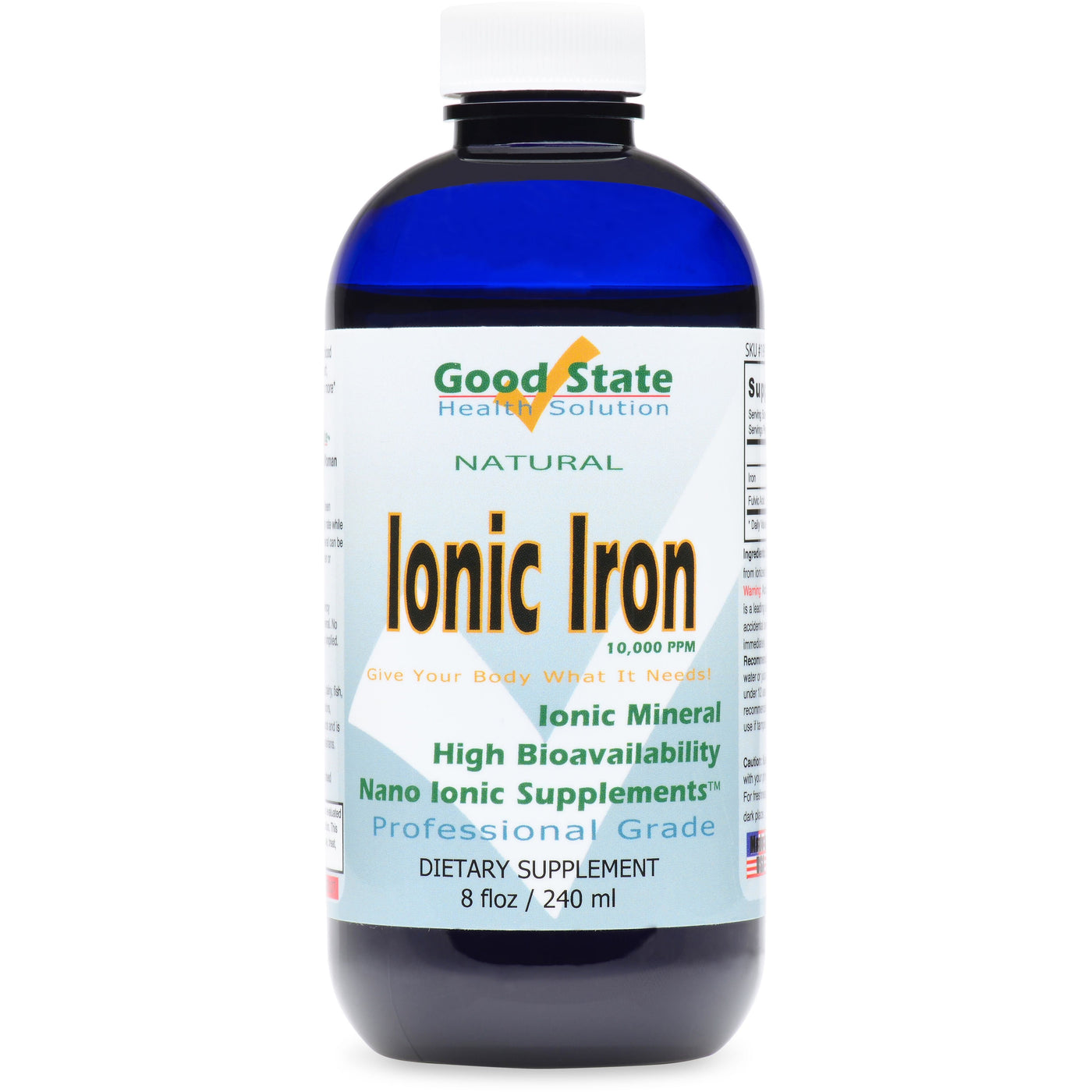Professional Grade Liquid Ionic Iron Natural Mineral Supplement