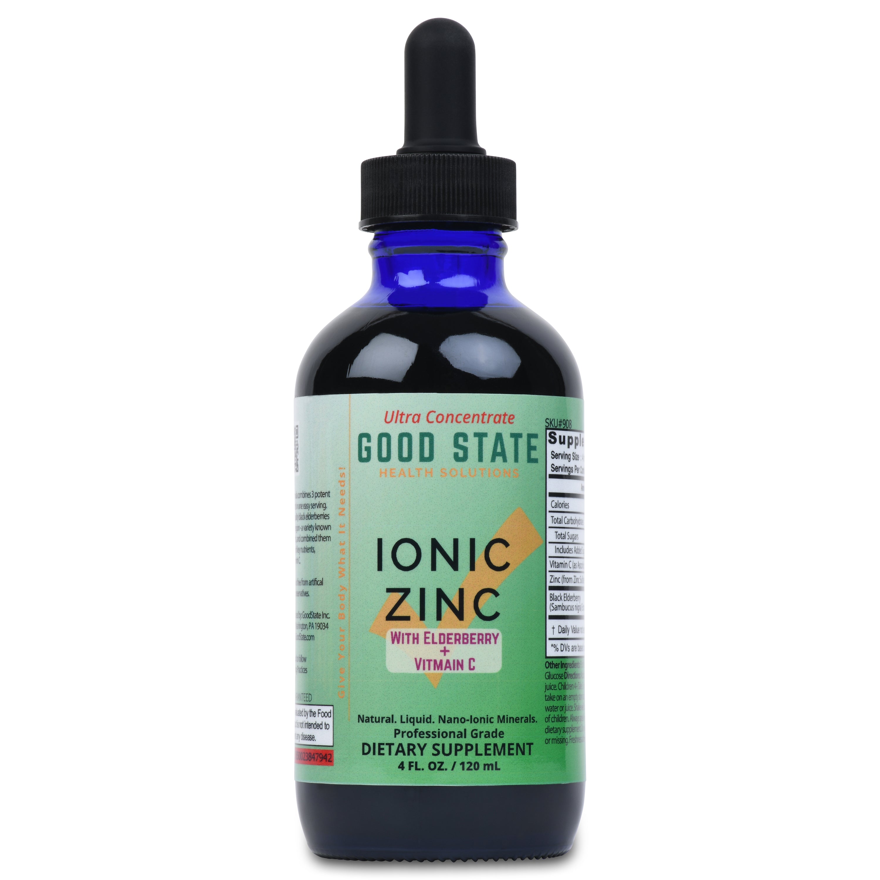 Ionic Zinc, Elderberry, + Vitamin C Supplement | Ultra Concentrate ...