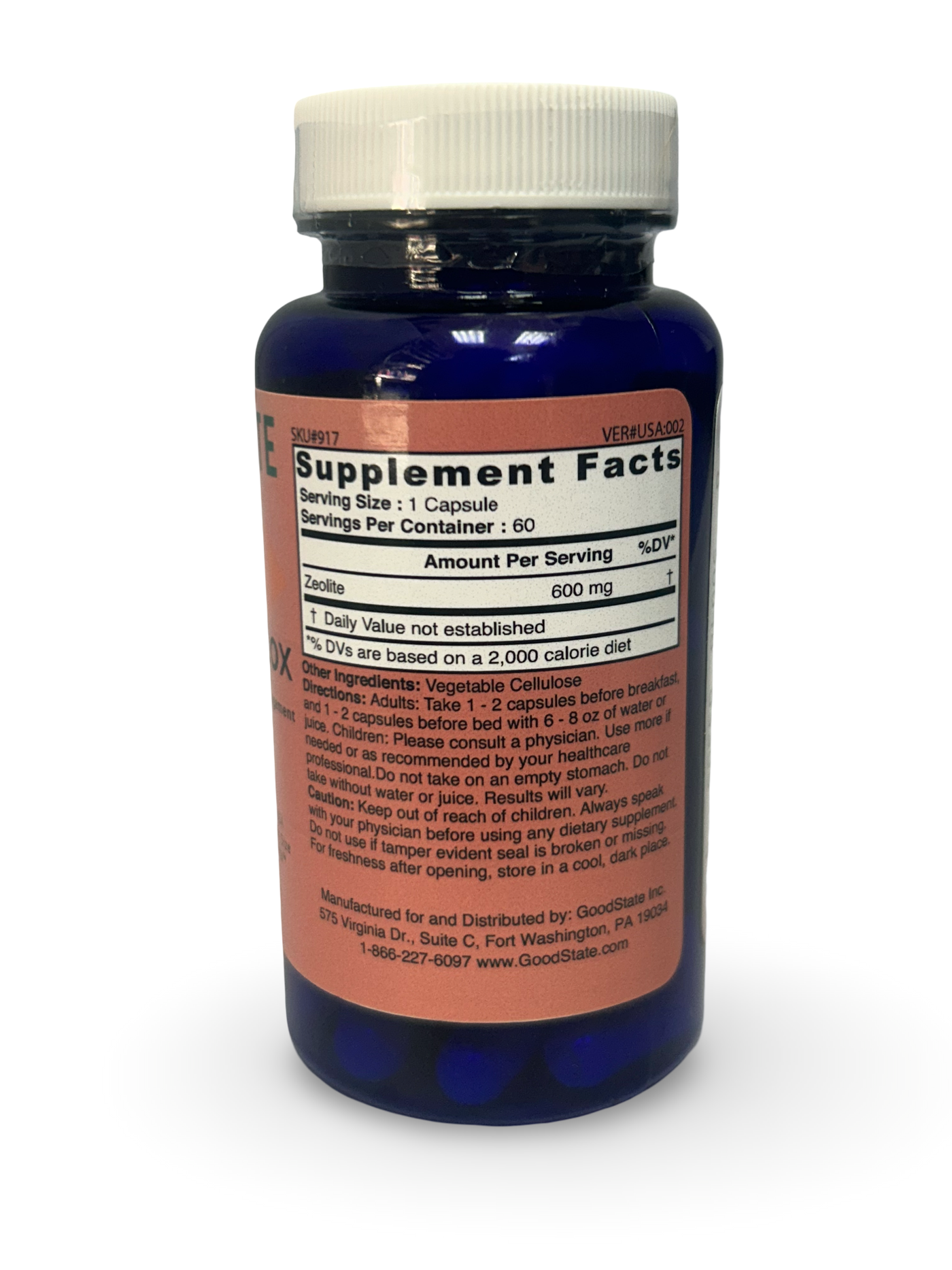 Zeolite Detox - 600 mg per Veggie Capsule