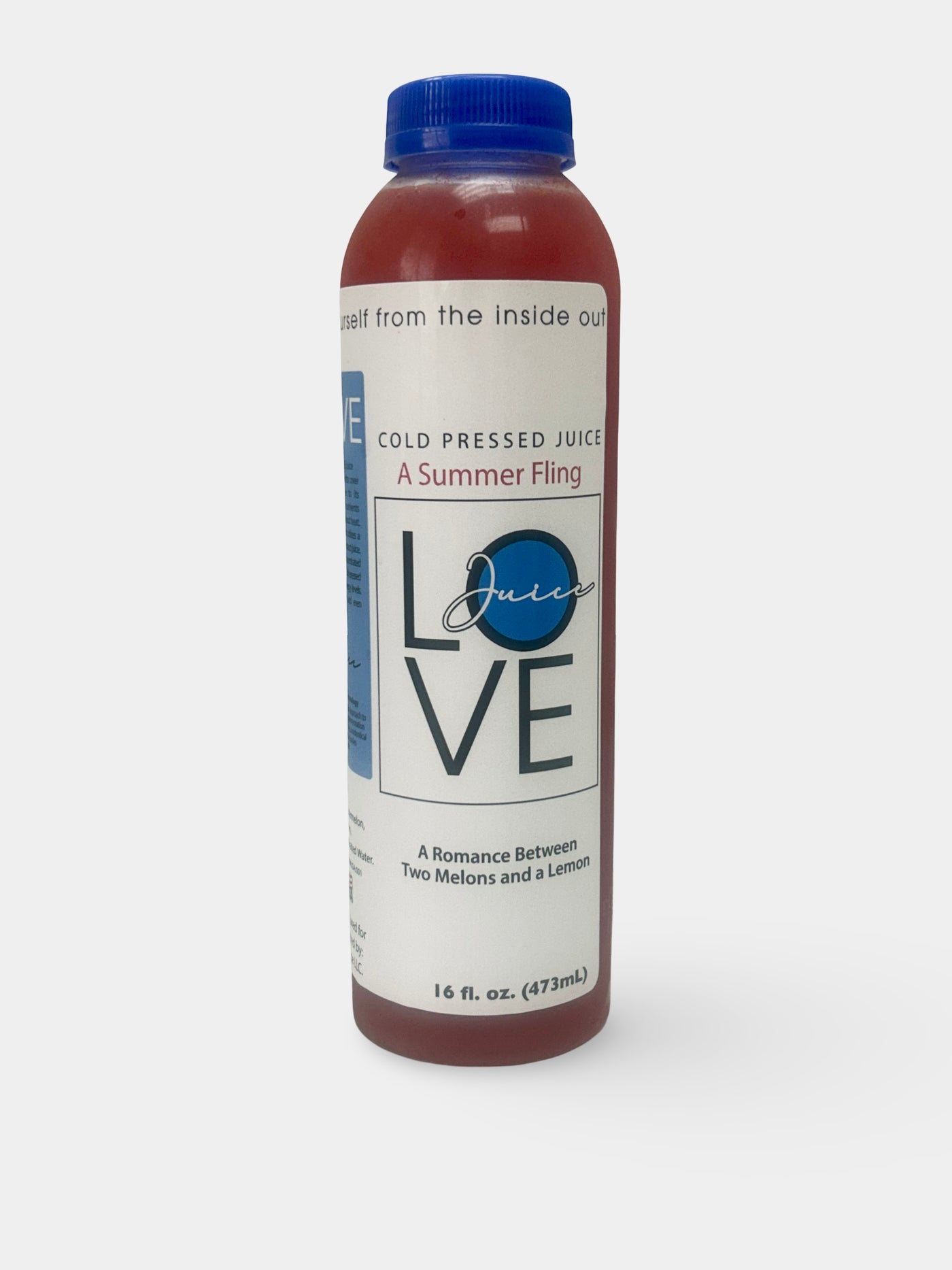 LOVE Juice – A Summer Fling, 16 oz bottle front view