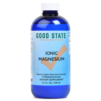 Liquid Ionic Magnesium 8 fl oz by Good State for Healthy Enzymatic Reactions | Pure Dietary Supplement | Safe for Vegans and Children | 96 Servings