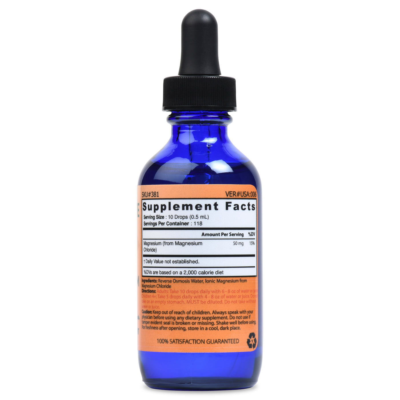 Ionic Magnesium Ultra Concentrate Mineral Supplement | Glass Bottle