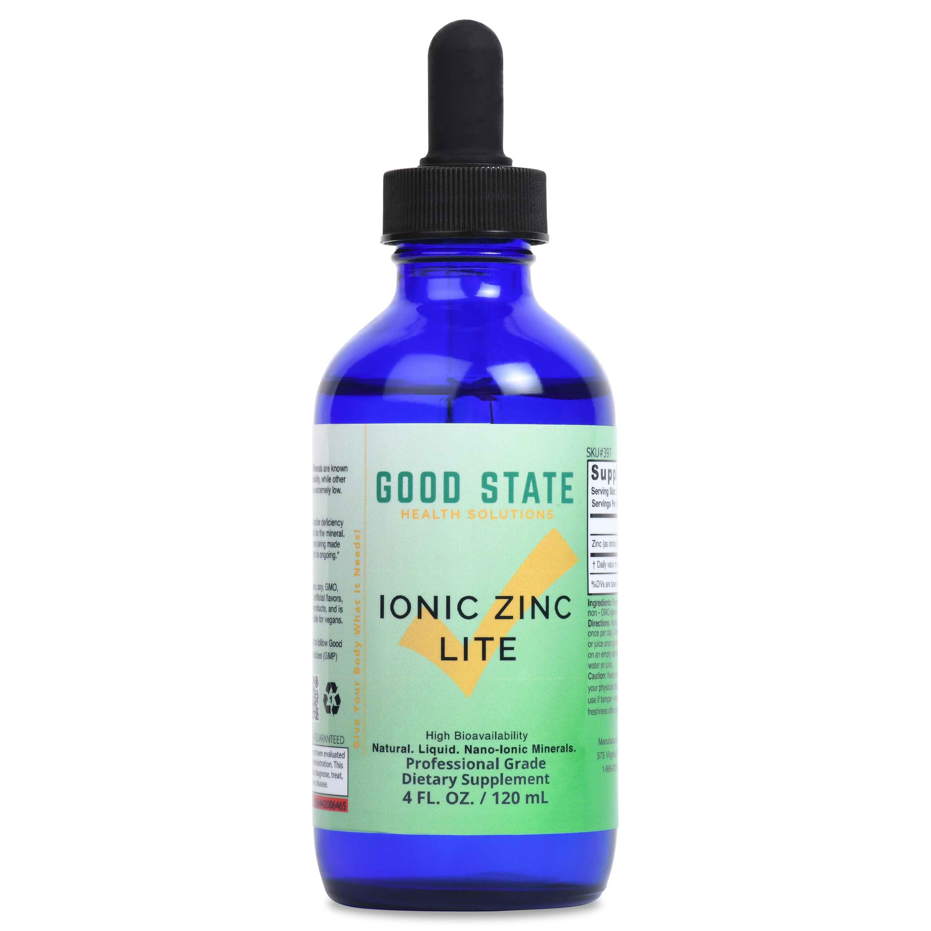 Ionic Zinc Lite Supplement Made from Natural Organic Zinc Good State