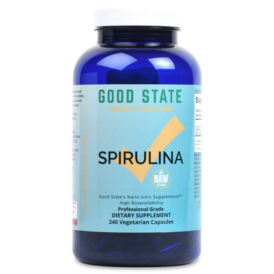 Raw Spirulina Capsules | 240 Count | 3000 mg per serving