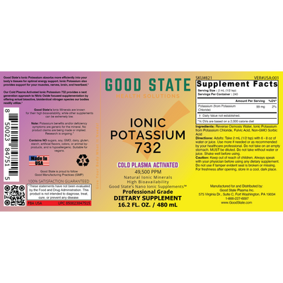 Cold Plasma-Activated Liquid Ionic Potassium 732 | 99 mg per serving