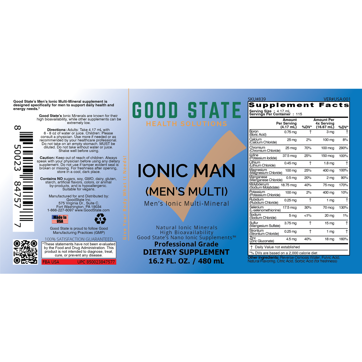 Ionic Man | Men's Liquid Ionic Multi-Mineral