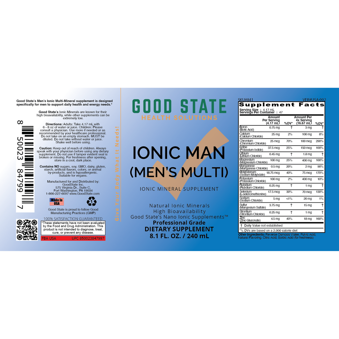 Ionic Man | Men's Liquid Ionic Multi-Mineral