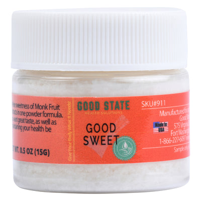 Good Sweet | Sugar Free Sweeter from Monk Fruit | Erythritol | Xylitol | Organic Agave, Stevia 0.5 oz.