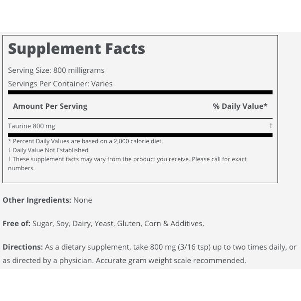 Taurine 800mg (30P)