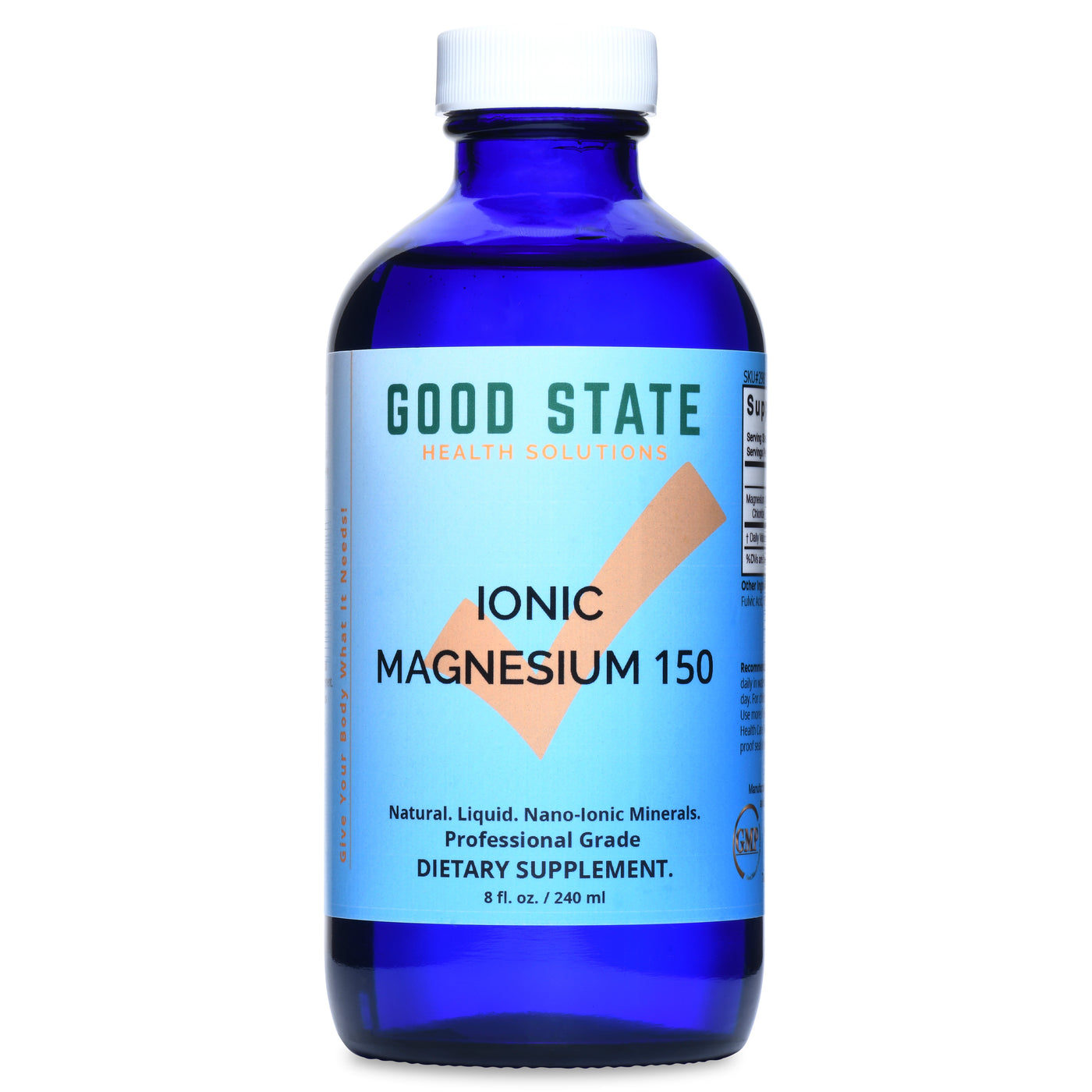Liquid Ionic Magnesium 150 - (150 mg per serving, 96 servings) - 8 oz glass bottle