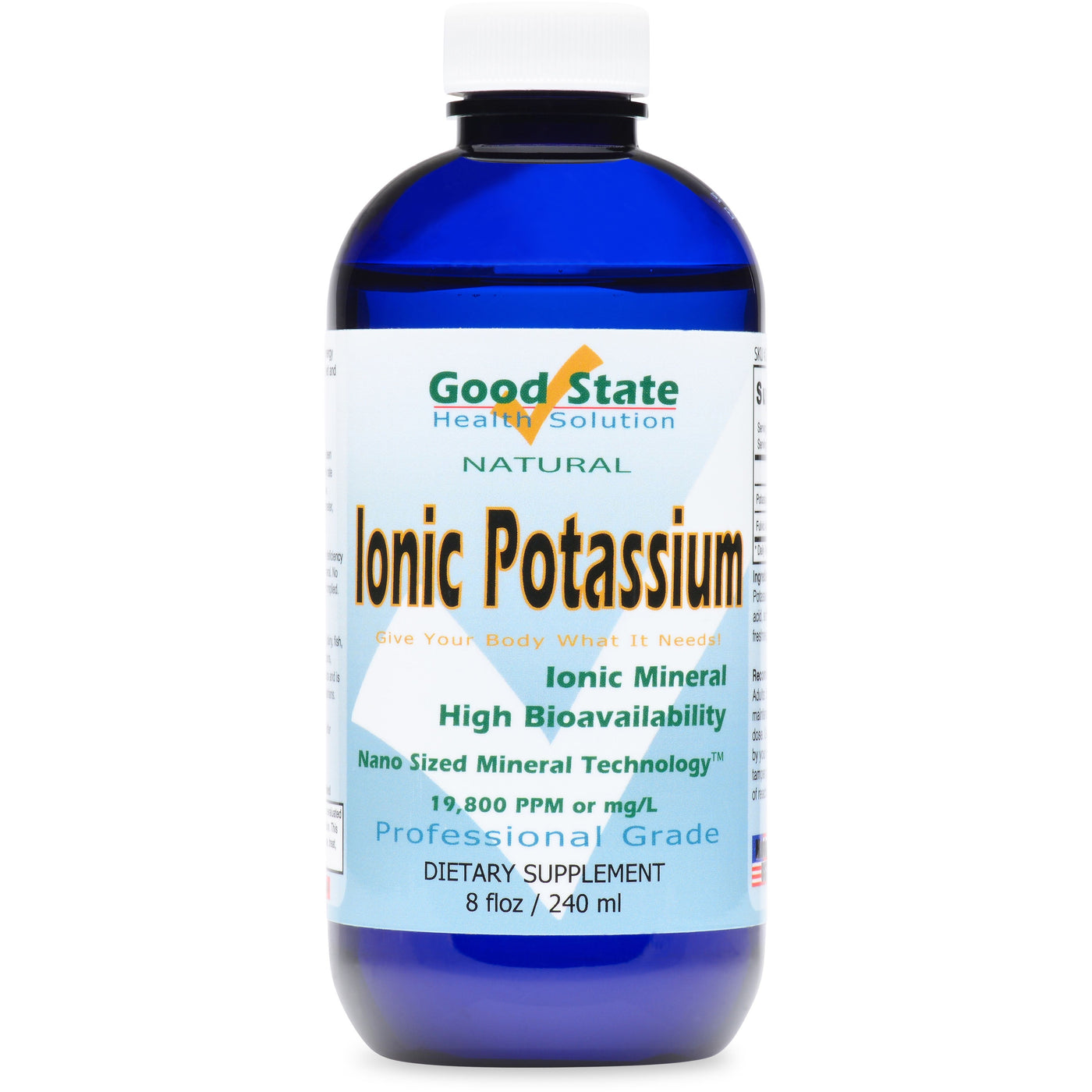 Professional Grade Liquid Ionic Potassium Natural Mineral Supplement